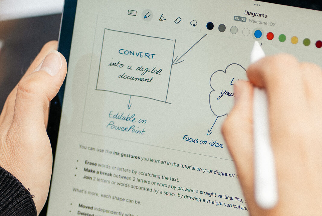 Prozess Planung auf Tablet